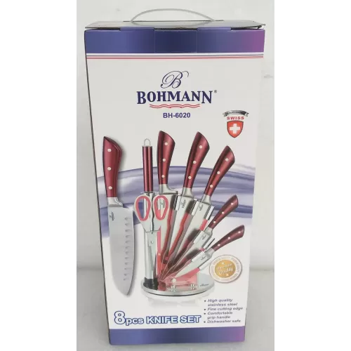 Набір кухонних ножів Bohmann на підставці 8 предметів 6020BH