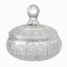 Конфетница круглая хрустальная с крышкой Bohemia 165 мм 50211-1-57030-165