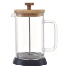 Заварник стеклянный френч-пресс квадратный с бамбуковой крышкой Con Brio 800 мл 6680CB-W
