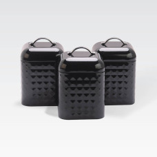 Набор из 3 стальных емкостей Maestro для хранения продуктов 1400 мл MR-1676-3S-BLACK
