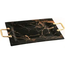 Блюдо з ручками Viva Marble Black 350х220 мм 3235-Z306S