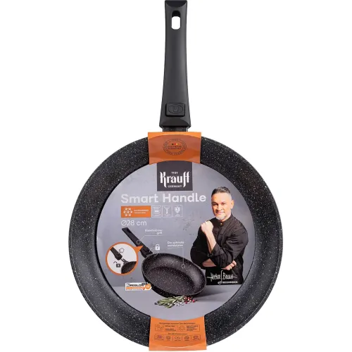 Сковорідка Krauff Smart Handle 28 см алюмінієва антипригарна знімна ручка 25-305-082