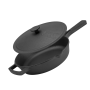 Сковорідка чавунна BRIZOLL 260 мм кругла з ручками та кришкою M2660P-1