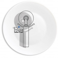 Блюдо кругле для піци Bormioli Rocco Ronda Pizza cutter 330 мм Колір білий з кольоровим малюнком 419320F77321757