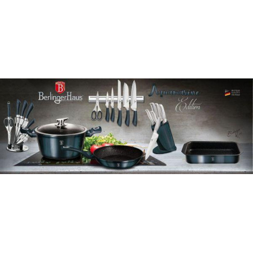 Комплект посуду BERLINGER HAUS Aquamarine Metallic Line 10 пр Колір синій 6152BH