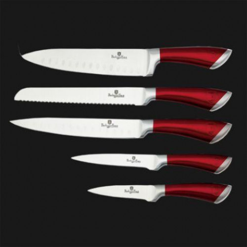 Набор ножей Berlinger Haus Passion metallic red 6 пр металлическая подставка Цвет красный  2135BH