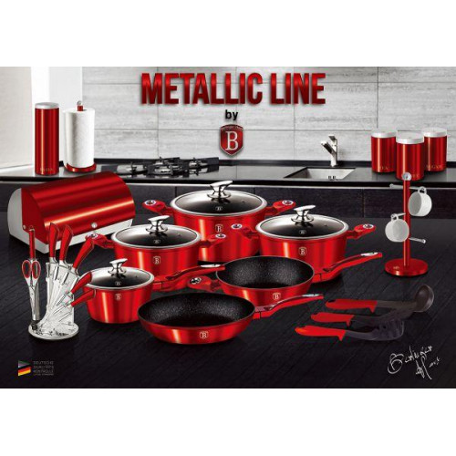 Форма для випічки кексу BERLINGER HAUS Red Metallic Line 25х10.5 см 1543BH