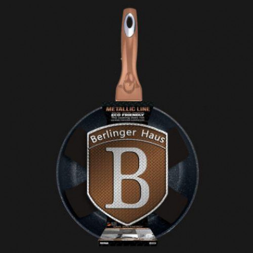 Сковорода з мармуровим покриттям BERLINGER HAUS Rosegold Collection Line 28 см Колір золотистий 1510N-BH