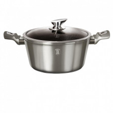 Каструля з кришкою BERLINGER HAUS Carbon Metallic Line 28 * 12,4.см 6,1л Колір вуглець 1236NBH