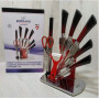 Набір ножів з нержавіючої сталі на акрилової підставці BOHMANN 9пр Колір чорний 8004-09BH