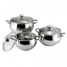 Набір каструль зі скляною кришкою BOHMANN 6 пр 0506BH