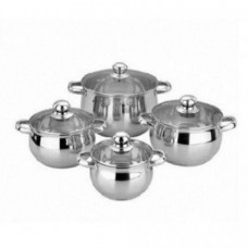 Набір каструль зі скляною кришкою BOHMANN 8 пр 0504BH