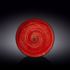 Блюдо круглое с бортиком фарфоровое Wilmax Spiral Red 230 мм 669219