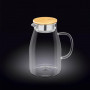 Глечик скляний з бамбуковою кришкою WILMAX Thermo Glass 1900 мл 888216 / А