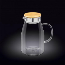 Глечик скляний з бамбуковою кришкою WILMAX Thermo Glass 1500 мл 888215 / А