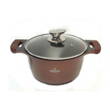 Каструля алюмінієва BOHMANN Elegance з мармуровим покриттям 28 см - 6.3 л Burgundy 150-28BH