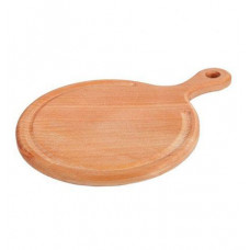 Дошка MAZHURA Chef кругла з виїмкою і ручкою 35х45 см Бук mz370842