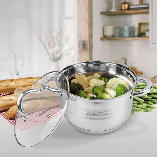 Каструля з кришкою MAESTRO нержавіюча сталь 24 см - 6.5 л 3513-24