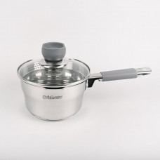 Ківш з кришкою MAESTRO нержавіюча сталь 16 см - 1.7 л 3507-16S