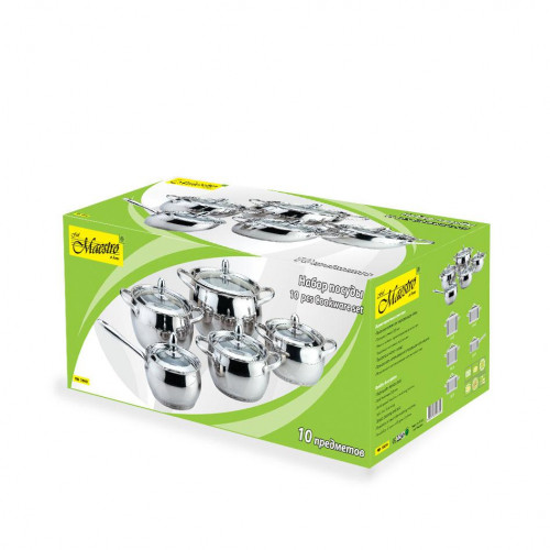 Набір посуду MAESTRO Jambo Apple 10 пр 3509м-10