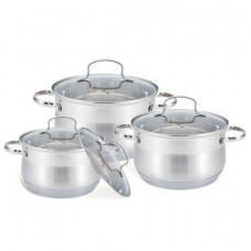 Набір каструль MAESTRO Classic нержавіюча сталь 6 пр 3512-6Lм