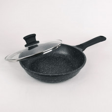Сковорода з кришкою MAESTRO Granite 24 см Колір черний1225-24м