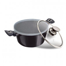 Каструля з мармуровим покриттям BERLINGER HAUS Metallic Line Carbon Pro Edition 24 см Колір вуглець 6893BH