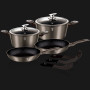 Набір посуду BERLINGER HAUS Carbon Metallic Line 9пр Колір сірий 1227NBH